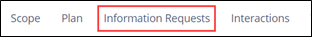 Menu: Information Requests option