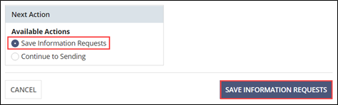 Save Information Requests
