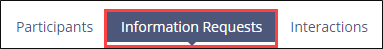 Menu: Information Requests option
