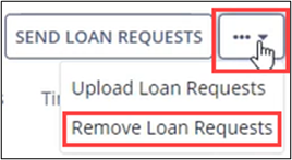 Remove Loan Requests menu command