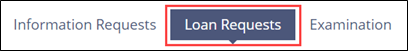 Loan Requests command on the ribbon menu