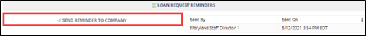Loan Requests send reminder button