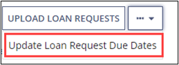 Update loan request due dates