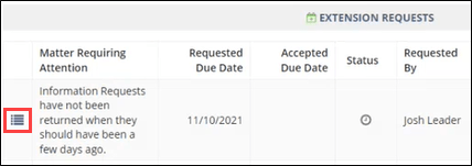 The View Details icon opens the MRA details screen