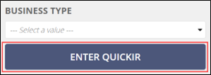 Enter QuickIR button under business type selector menu.