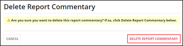 Delete Report Commentary command
