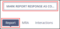 Mark Report Response as Complete menu command