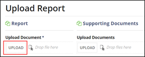 Upload Report dialog