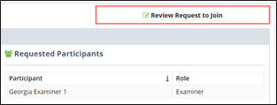 Review Request to Join button