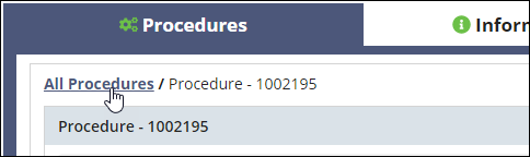 Use the breadcrumbs to return from the specific library item to the list of libray items