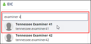 type the name of the EIC for this exam