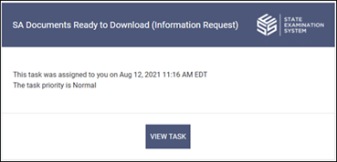 Email Sample notifying bukl download ready