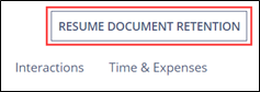 Resume Document Retention Command