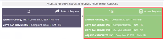 List: Access and Referrals List