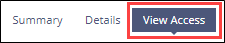 View Access button on the Complaint Record