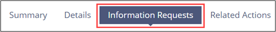 Information Requests button