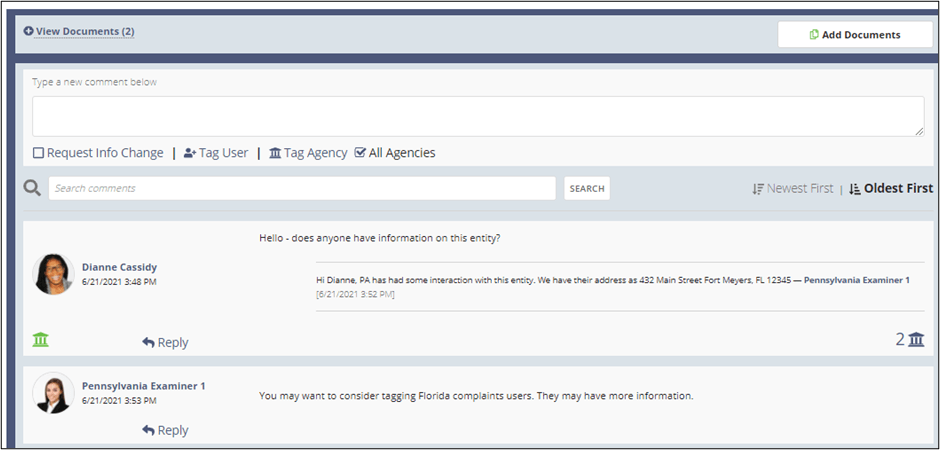 Discussion page for a non-NMLS entity