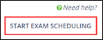 The Start Exam Scheduling command is only available to staff directors