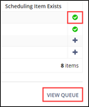 View Queue button