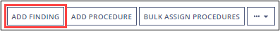 Add Finding button