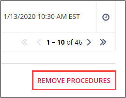 Click Remove Procedures