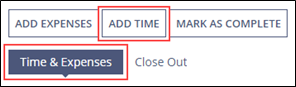 Click the Add Time menu command to add time entries to the suptervisory activity