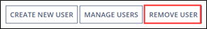 Click the Remove User button to deleite inactive users from SES.