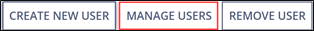 Manage users button on the top right of the page