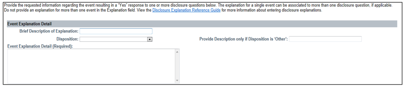 Event Explanation Detail Screen