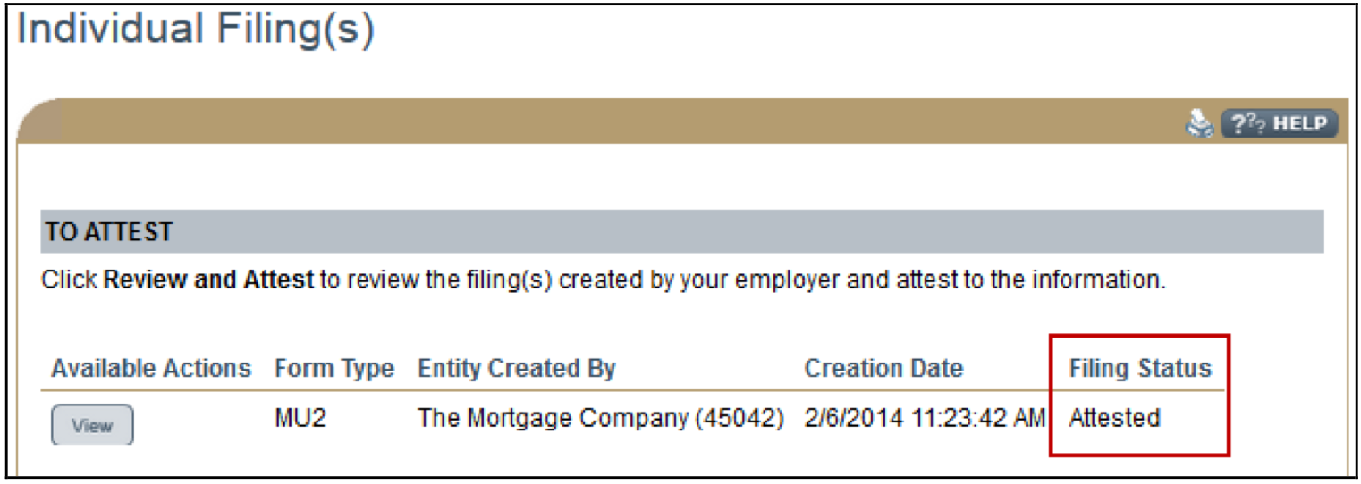 MU2 forms showing attested status