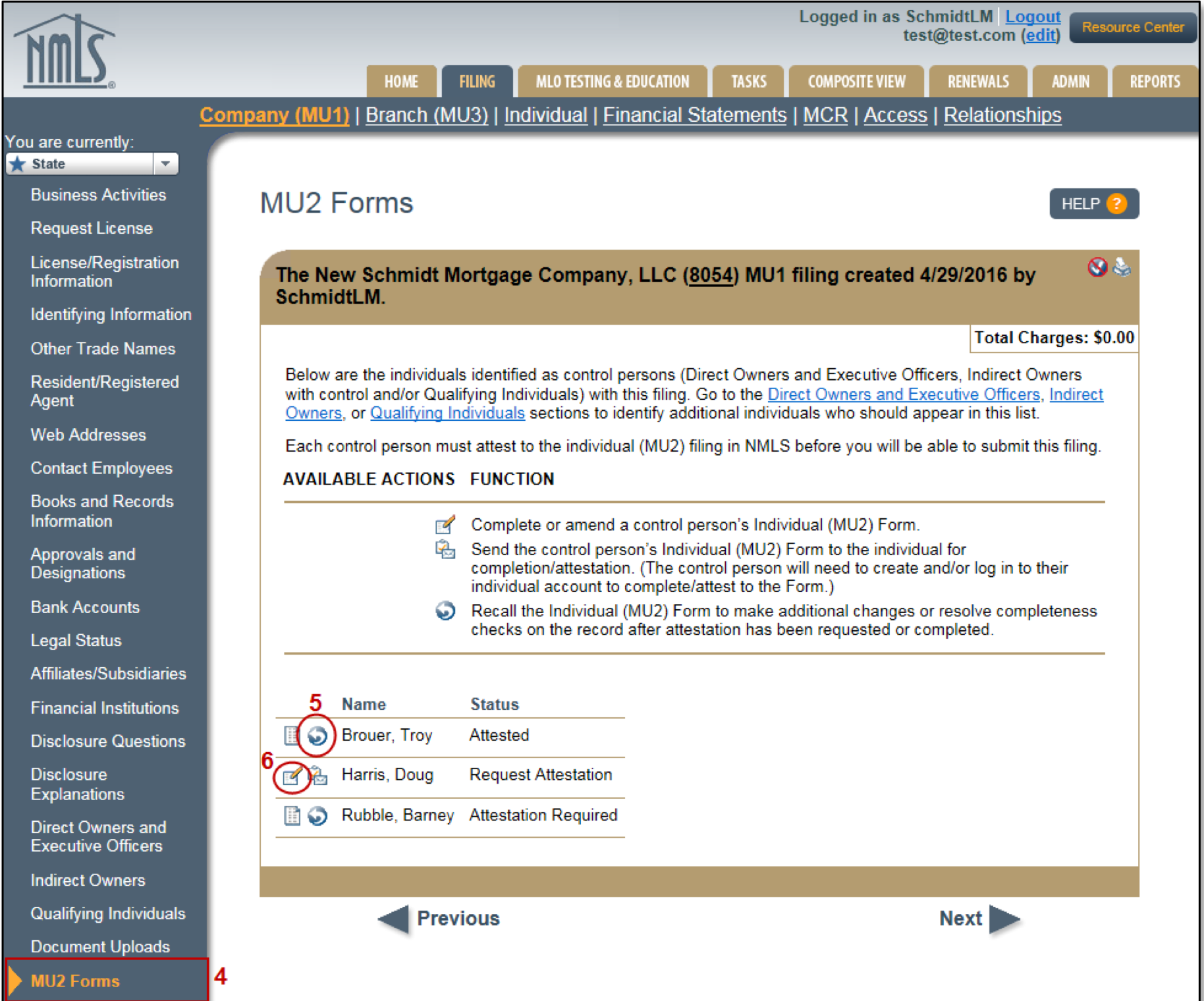 MU 2 Forms Screen